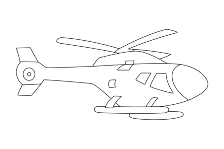 Coloriage Hélicoptère 06 – 10doigts.fr